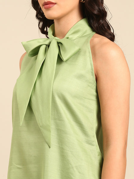 Green RT Silk Dress - AS0698