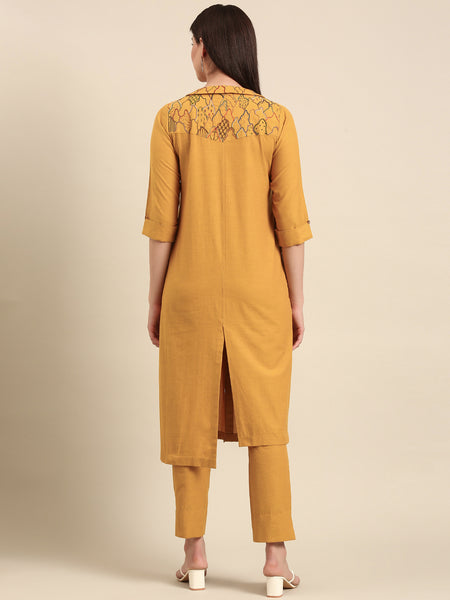 Yellow Malai Cotton Dress  - AS0707