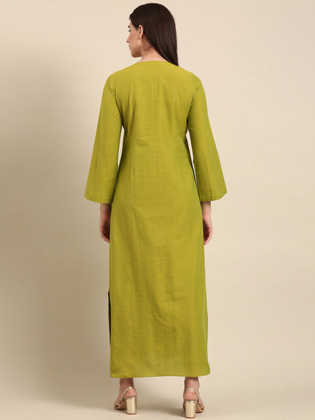Green Malai Cotton Dress  - AS0708