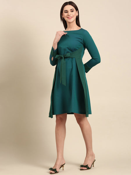 Blue Green Malai Cotton Dress  - AS0709