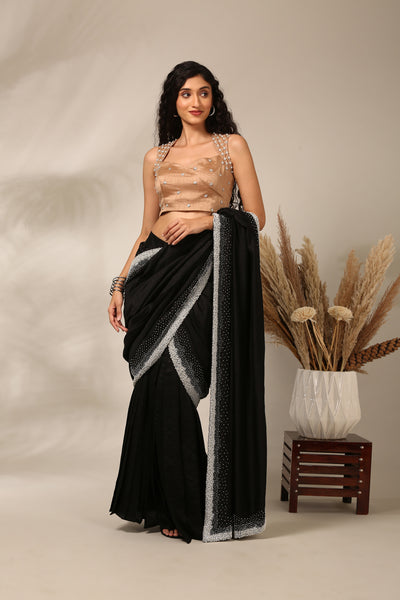 Cream Gold Slub Silk Blouse  - ASBL0112