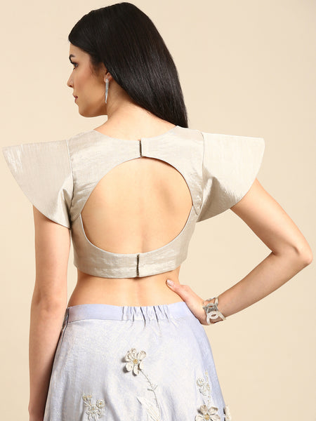 Silver Gold Tissue Blouse - ASBL096
