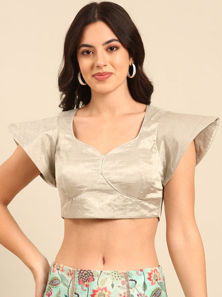 Silver Tissue Blouse - ASBL098