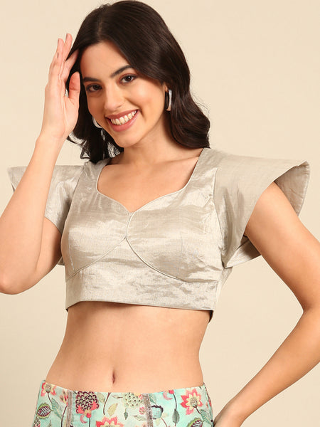 Silver Tissue Blouse - ASBL098