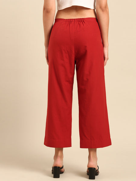 Red Malai Cotton Cord Set - ASCRSET025