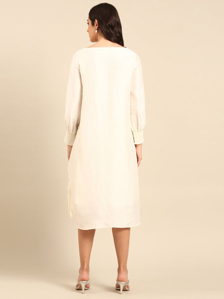 Ivory Silk Organza Cord Set - ASCRSET029