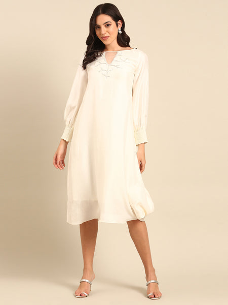 Ivory Silk Organza Cord Set - ASCRSET029