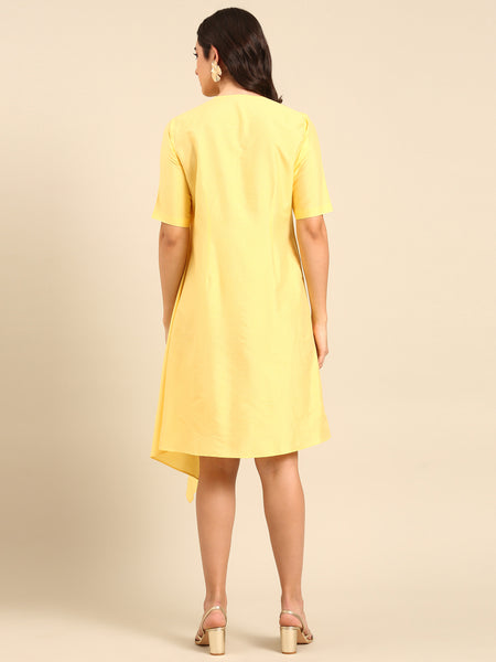 Yellow Silk Cotton Cord Set - ASCRSET031