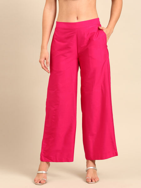 Pink Print Muslin Silk Cord Set - ASCRSET035