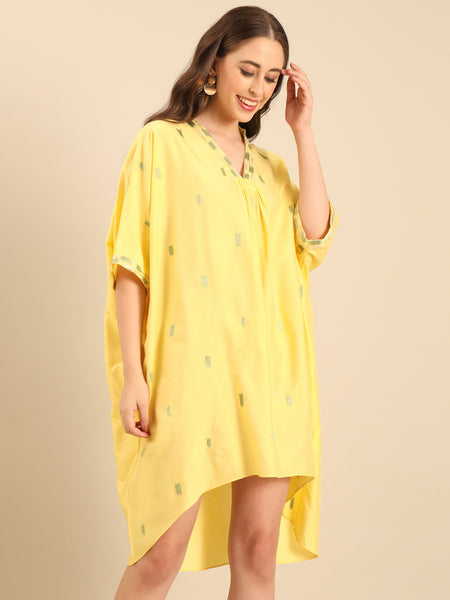 Yellow Silk Cotton Cord Set  - ASCRSET054