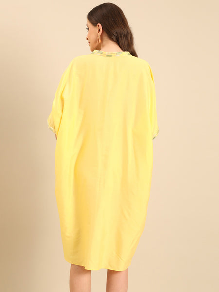 Yellow Silk Cotton Cord Set  - ASCRSET054