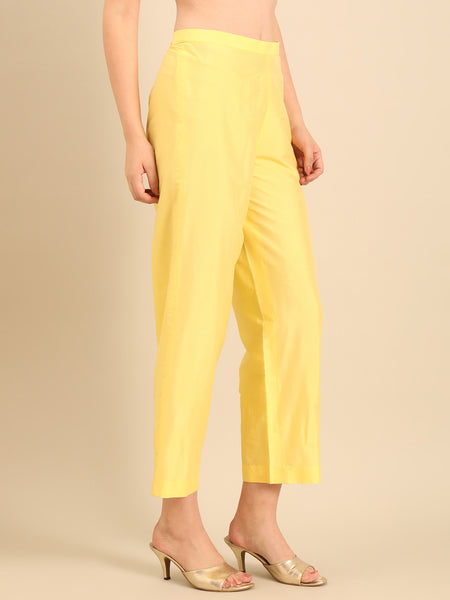 Yellow Silk Cotton Cord Set  - ASCRSET054