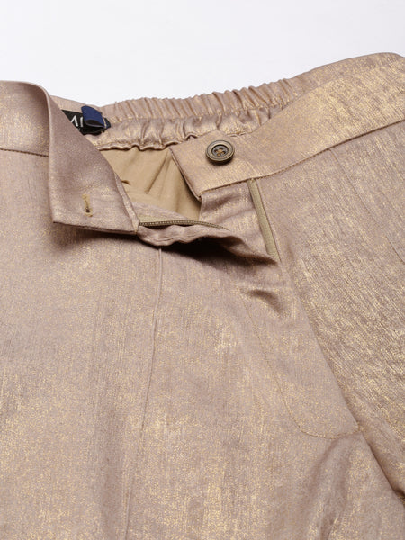 Beige foil Pant - ASP057