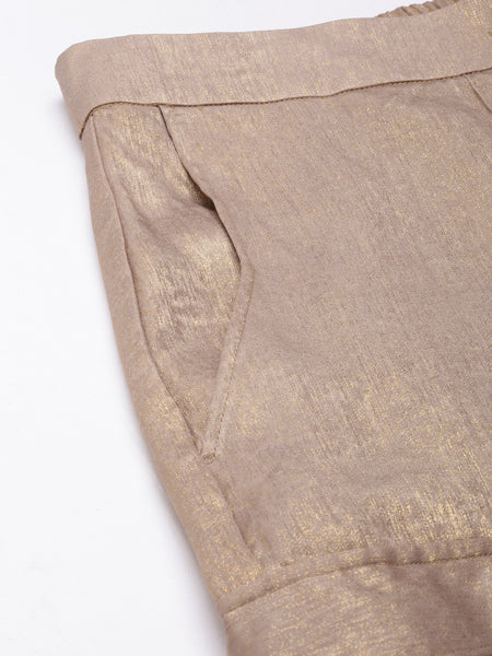 Beige foil Pant - ASP057