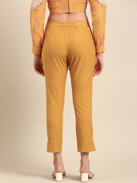 Yellow Malai Cotton Bottoms - ASP070
