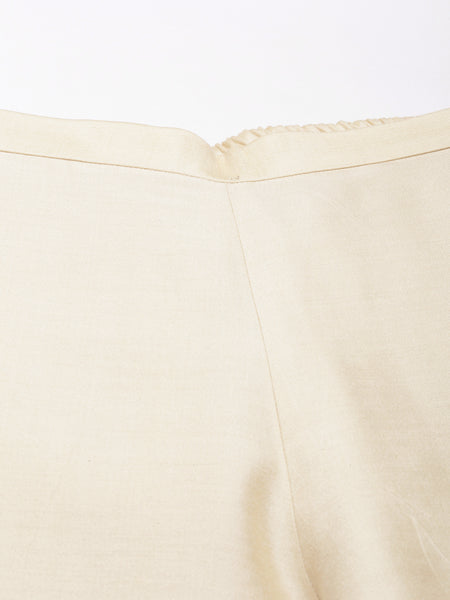 Beige Silk Cotton Palazzo Pant - ASPL012