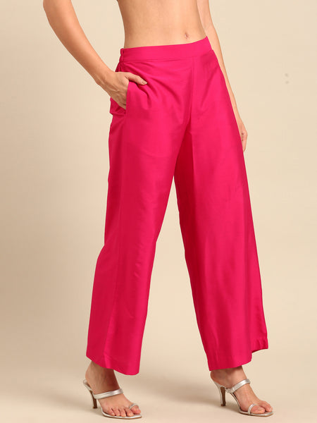 Pink Silk Cotton Pants - ASPL049