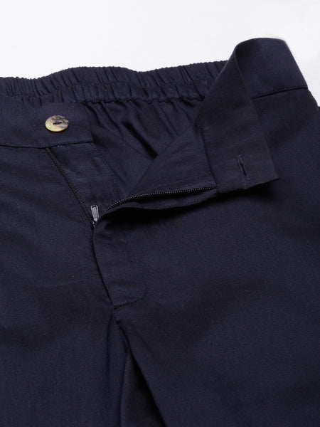 Blue Cotton silk Chanderi pant - ASP061
