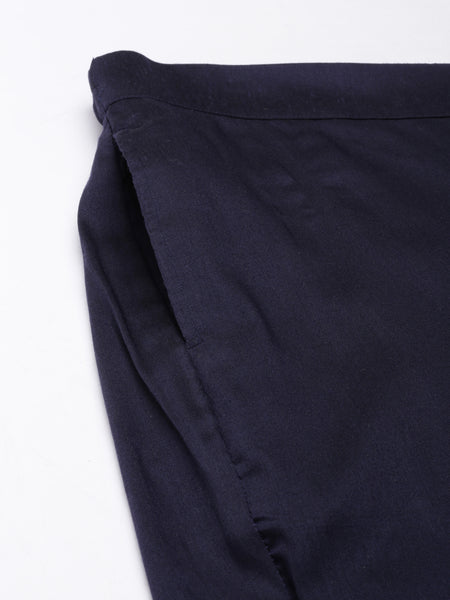 Blue Cotton silk Chanderi pant - ASP061