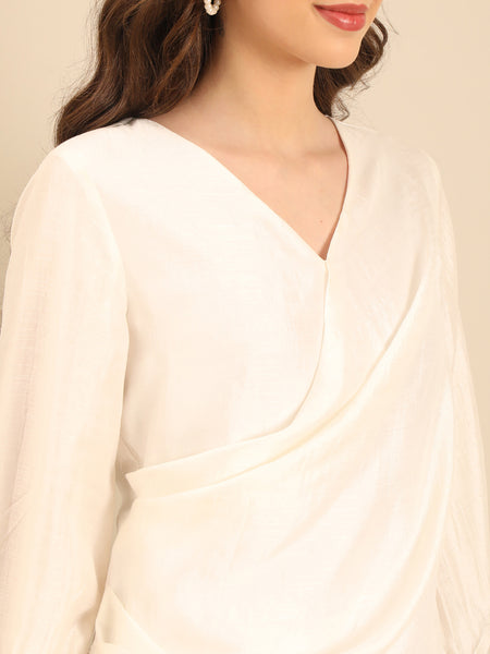 Ivory Bemberg Silk Top N Tunics - ASST0108