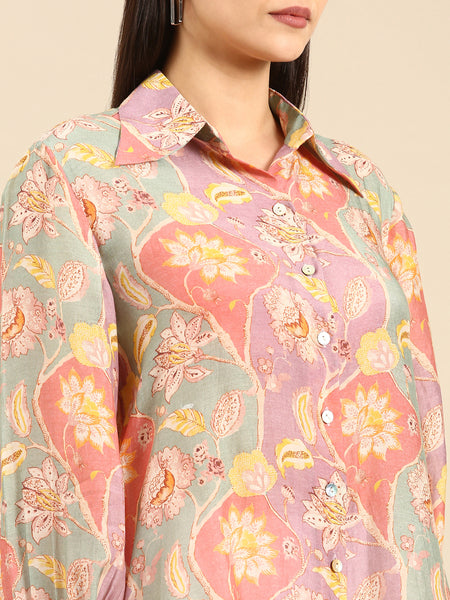 Pastel Printed Muslin Shirt - ASST083