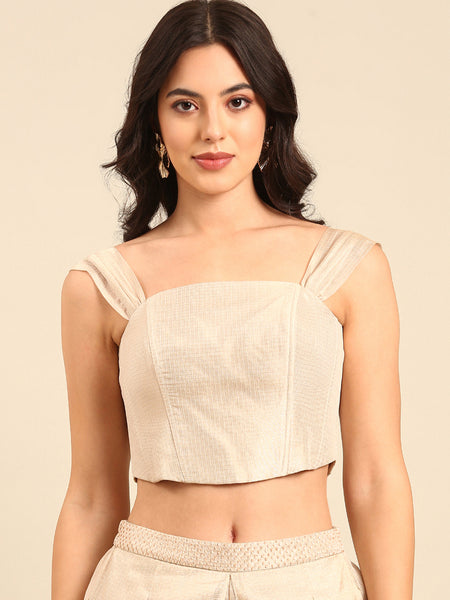 Gold Kota Chanderi Tops - ASST094