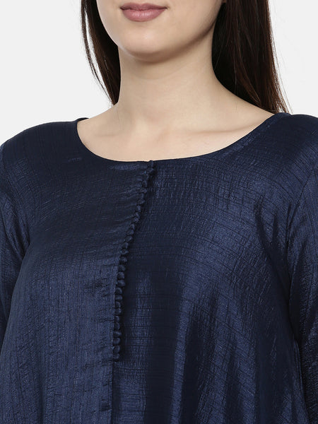 Blue Classic Long Dress - AS0119 - Asmi Shop