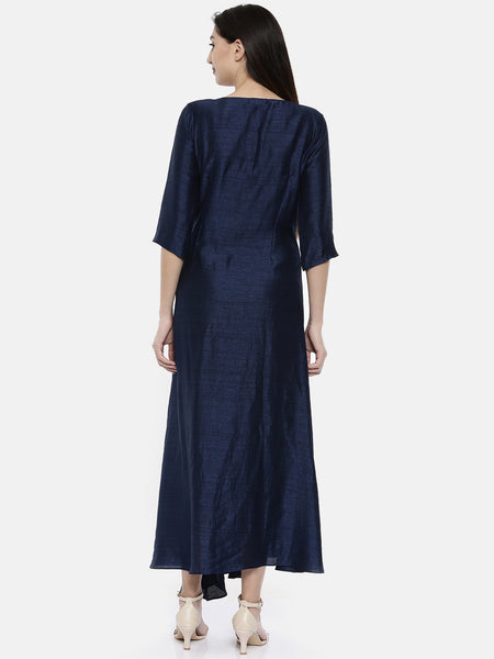 Blue Classic Long Dress - AS0119 - Asmi Shop