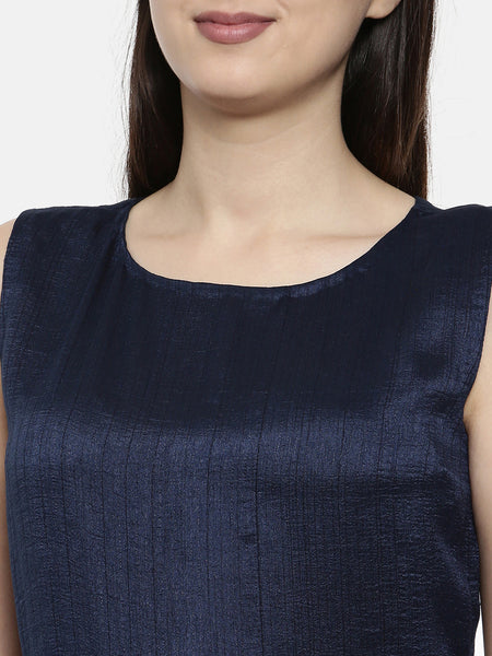 Blu/Grey Drape Dress - AS0122 - Asmi Shop