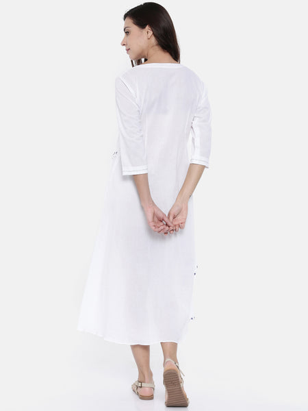 party wear designer gown dress - white cotton