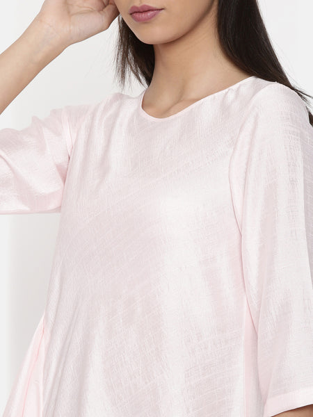 Baby pink waterfall hem maxi  - AS0307 - Asmi Shop