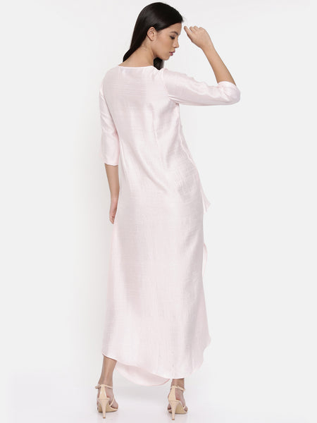 Baby pink waterfall hem maxi  - AS0307 - Asmi Shop