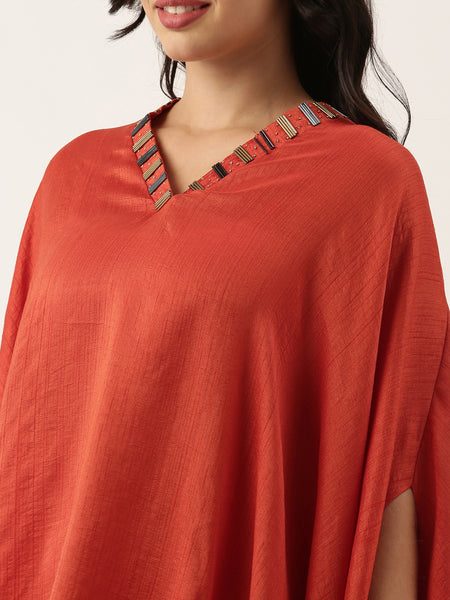 Rust Orange Kaftan Dress - AS0471