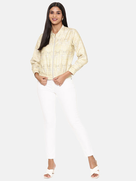Gold Emb Silk Bomber Jacket - ASBJ005
