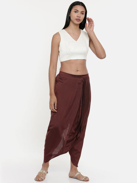 Ivory,Silk slub,Razer back blouse - ASBL017 - Asmi Shop