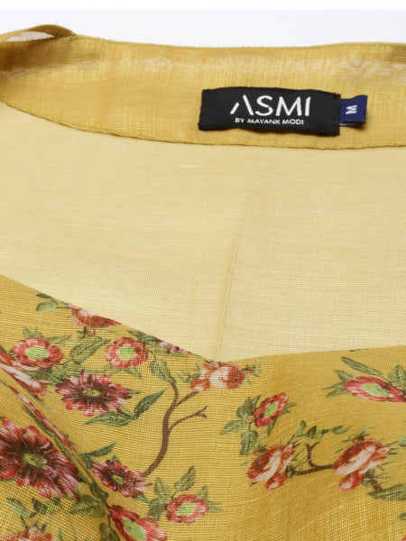 Chanderi Mustard Blouse - ASBL034