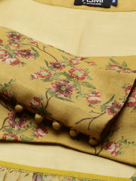 Chanderi Mustard Blouse - ASBL034