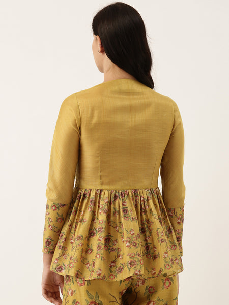 Chanderi Mustard Blouse - ASBL034