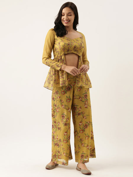 Chanderi Mustard Blouse - ASBL034