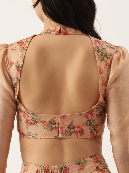 Chanderi Pink Blouse - ASBL037