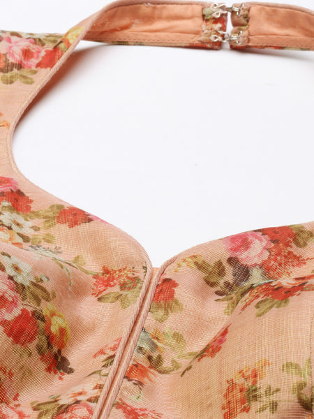 Chanderi Pink Blouse - ASBL037