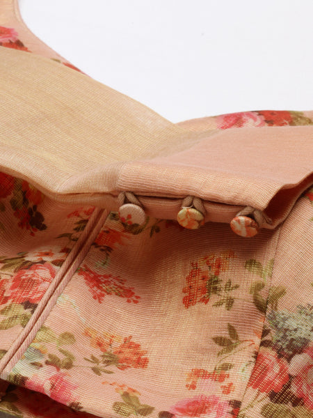 Chanderi Pink Blouse - ASBL037