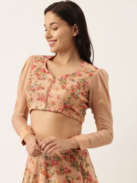 Chanderi Pink Blouse - ASBL037