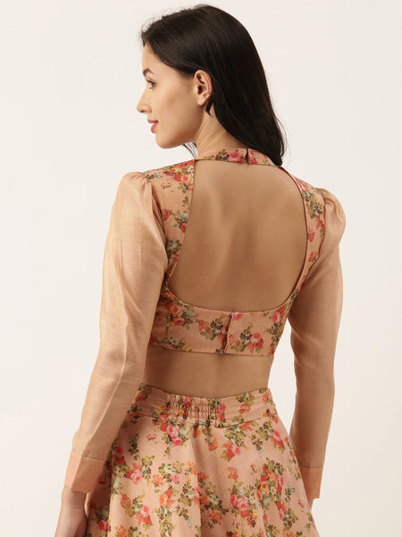 Chanderi Pink Blouse - ASBL037