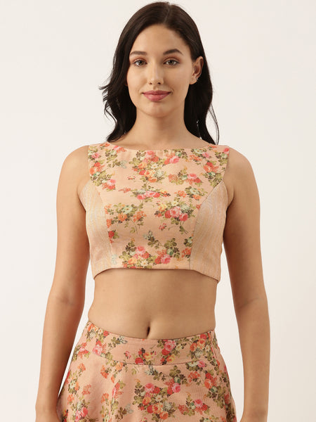 Chanderi Pink Blouse - ASBL043