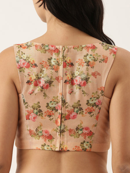 Chanderi Pink Blouse - ASBL043