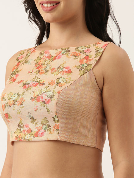 Chanderi Pink Blouse - ASBL043