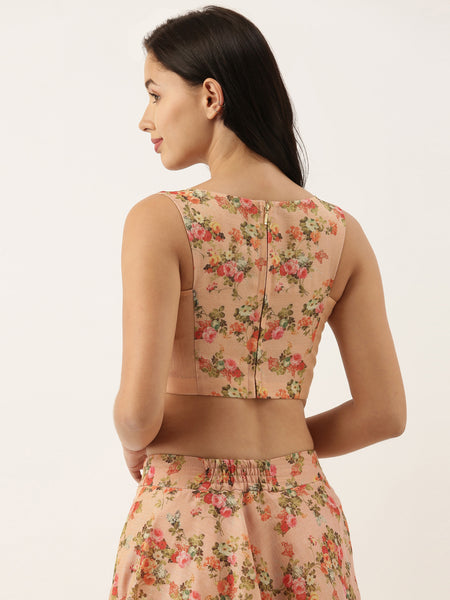 Chanderi Pink Blouse - ASBL043