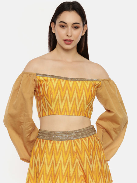 Drop Shoulder Ikat Blouse  - ASBL051