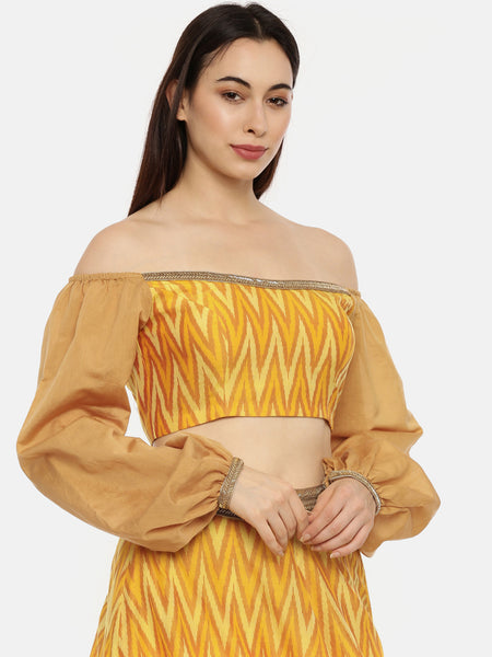 Drop Shoulder Ikat Blouse  - ASBL051